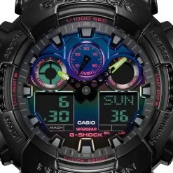 G-Shock Classic Style GA-100RGB-1AER Virtual Rainbow Watch -Professional Watch Store g shock ga 100rgb 1aer virtual rainbow 14717146