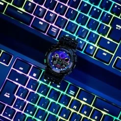 G-Shock Classic Style GA-100RGB-1AER Virtual Rainbow Watch -Professional Watch Store g shock ga 100rgb 1aer virtual rainbow 14875714