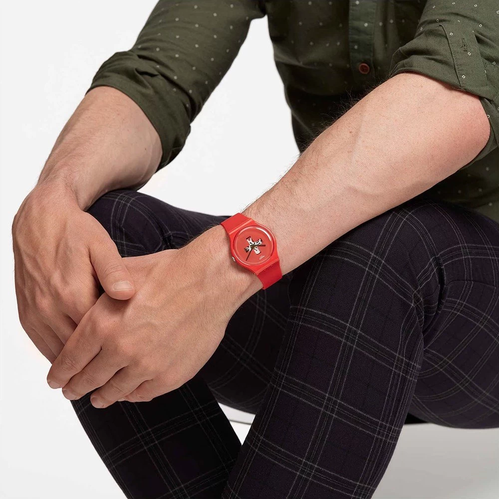 Swatch Plastic Bio - NewGent SO29R104-S14 Swiss Around The Clock Watch 4 Swatch Plastic Bio - NewGent SO29R104-S14 Swiss Around The Clock Watch - Image 4